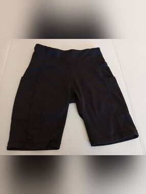 Baleaf Black High-Rise Pocket Bike Shorts